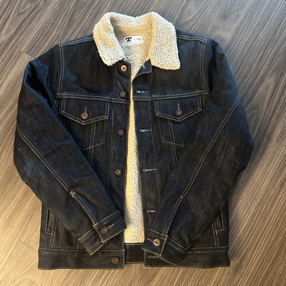 Tellason Selvedge Denim Sherpa Jacket